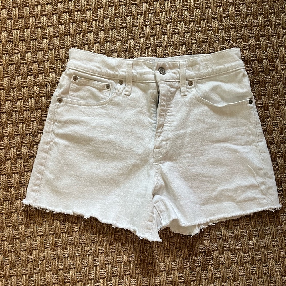 Madewell High rise denim cut off shorts
